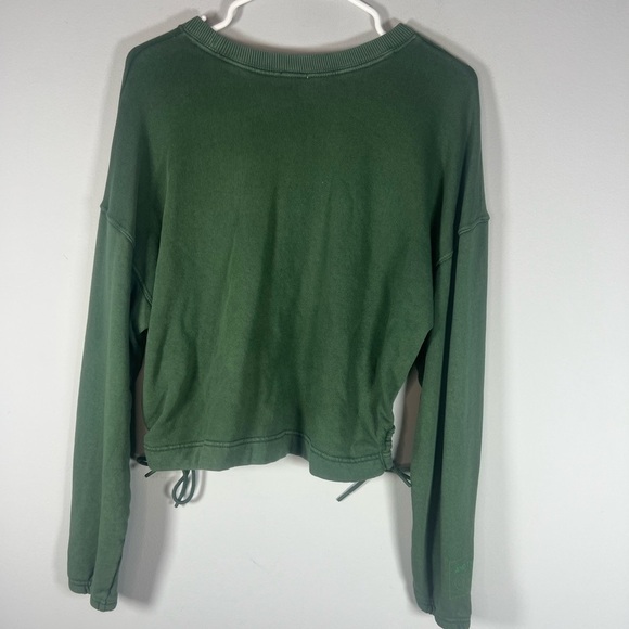 OFFLINE By Aerie Weekend Side Tie Sweatshirt. Green. Running late Small - Picture 7 of 7